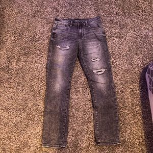 Black Aeropostale Athletic Slim fit ripped jeans